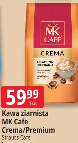 E.Leclerc Kawa ziarnista MK Cafe Crema/Premium Strauss Cafe oferta