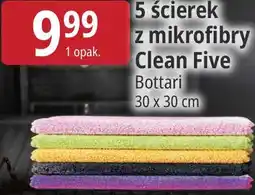 E.Leclerc 5 ścierek z mikrofibry Clean Five Bottari oferta