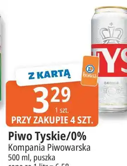 E.Leclerc Piwo Tyskie/0% Kompania Piwowarska oferta
