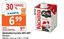 E.Leclerc Śmietanka łaciata 30% UHT Mlekpol oferta
