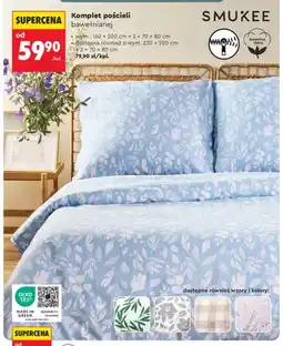 Biedronka Komplet pościeli bawełnianej Smukee 160x200 cm oferta