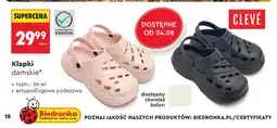 Biedronka Klapki damskie Clevé oferta