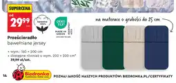 Biedronka Prześcieradło bawełniane jersey 160x200 cm oferta