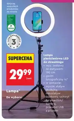 Biedronka Lampa pierścieniowa LED do streamingu Hykker oferta