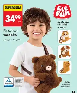 Biedronka Pluszowa torebka EleFun oferta
