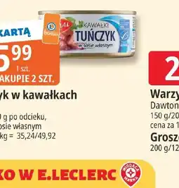 E.Leclerc Kawałki Tuńczyk w sosie własnym oferta