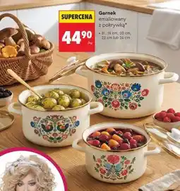 Biedronka Garnek emaliowany z pokrywką oferta