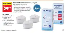 Biedronka Zestaw 3 wkładów filtrujących Aquaphor Maxfor+ oferta