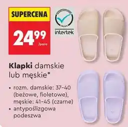 Biedronka Klapki damskie lub męskie oferta