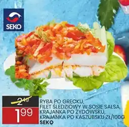 Wafelek Ryba po grecku, filet śledziowy w sosie salsa, krajanka po żydowsku, krajanka po kaszubsku oferta
