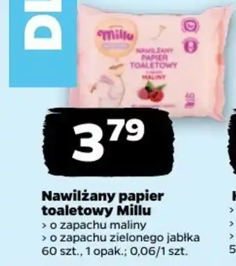 Netto Nawilżany papier toaletowy Millu oferta