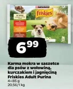 Netto Karma mokra w saszetce dla psów Friskies Adult Purina oferta