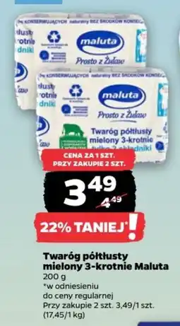 Netto Twaróg półtłusty mielony 3-krotnie Maluta oferta