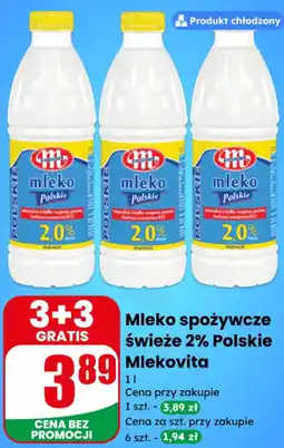 Dino Mleko spożywcze świeże 2% Polskie Mlekovita oferta
