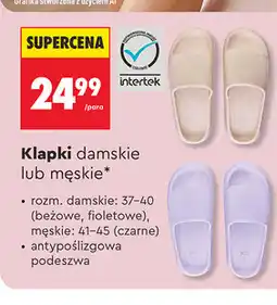 Biedronka Klapki damskie lub męskie oferta