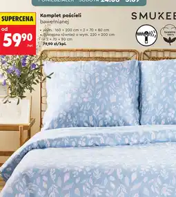 Biedronka Komplet pościeli bawełnianej Smukee oferta