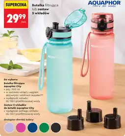 Biedronka Butelka filtrująca Aquaphor City lub zestaw 3 wkładów oferta