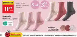 Biedronka Skarpety damskie, 3-pak oferta