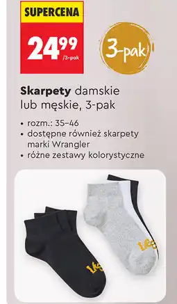 Biedronka Skarpety damskie lub męskie, 3-pak oferta