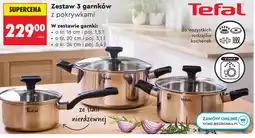 Biedronka Zestaw garnków Tefal oferta