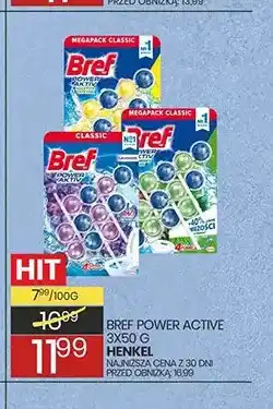 Wafelek Zawieszka do WC Bref Power Active 3-pak oferta