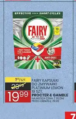 Wafelek Kapsułki do zmywarki Fairy Platinum Lemon oferta