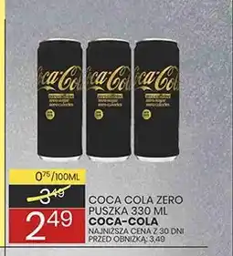 Wafelek Napój gazowany Coca-Cola Zero puszka oferta