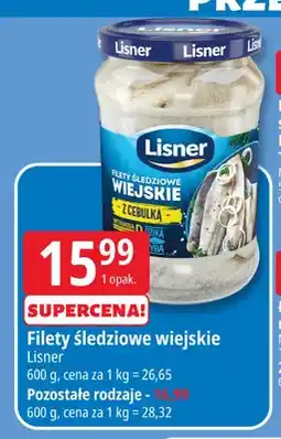 E.Leclerc Filety śledziowe wiejskie Lisner z cebulką oferta