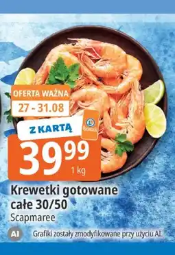 E.Leclerc Krewetki gotowane całe Scapmaree oferta