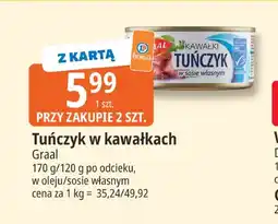 E.Leclerc Tuńczyk w kawałkach w oleju Graal oferta