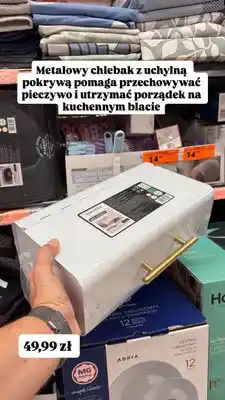 Biedronka Chlebak metalowy Smukee Home oferta