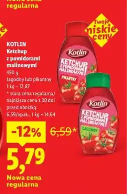 Lidl Ketchup z pomidorami malinowymi pikantny Kotlin oferta
