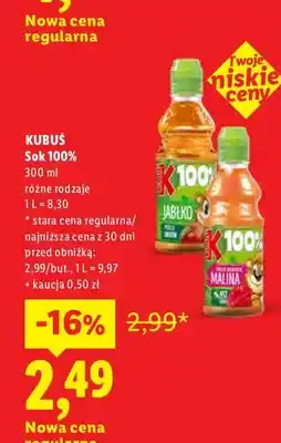 Lidl Sok Kubuś 100% oferta