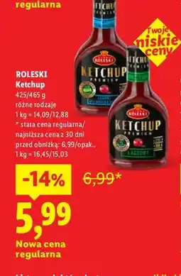 Lidl Ketchup Premium łagodny Roleski oferta