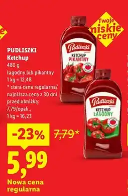 Lidl Ketchup łagodny Pudliszki oferta