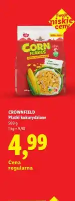 Lidl Płatki kukurydziane Crownfield oferta