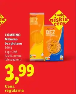 Lidl Makaron bez glutenu fusilli Combino oferta