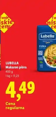 Lidl Makaron pióra Lubella oferta