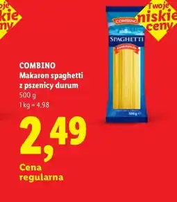 Lidl Makaron spaghetti z pszenicy durum Combino oferta