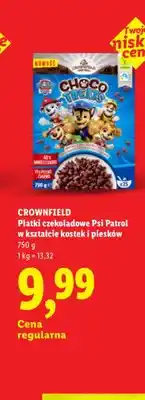 Lidl Płatki czekoladowe Psi Patrol w kształcie kostek i piesków Crownfield oferta