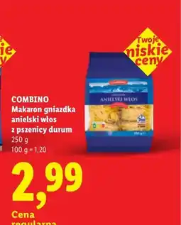 Lidl Makaron gniazdka anielski włos z pszenicy durum Combino oferta