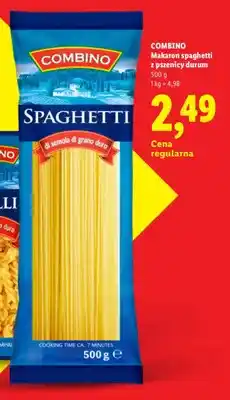 Lidl Makaron spaghetti z pszenicy durum Combino oferta