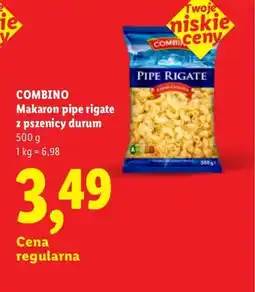 Lidl Makaron pipe rigate z pszenicy durum Combino oferta