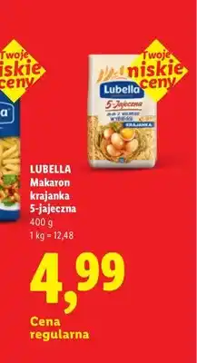 Lidl Makaron krajanka 5-jajeczna Lubella oferta