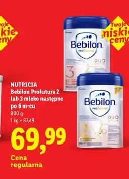 Lidl Mleko następne Bebilon Profutura 2 oferta