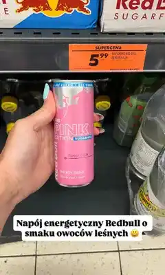 Biedronka Napój energetyczny Red Bull The Pink Edition Sugarfree Owoce Leśne oferta