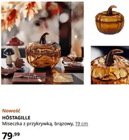 IKEA HÖSTAGILLE Miseczka z przykrywką, brązowy, 19 cm oferta
