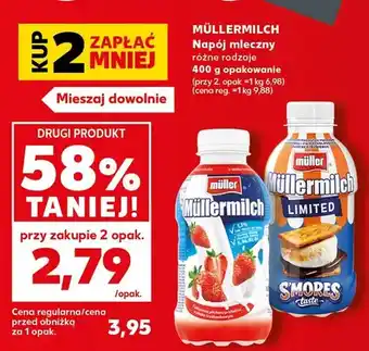 Kaufland Napój mleczny truskawkowy Müllermilch oferta