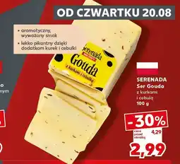 Kaufland Ser Gouda z kurkami i cebulą Serenada oferta