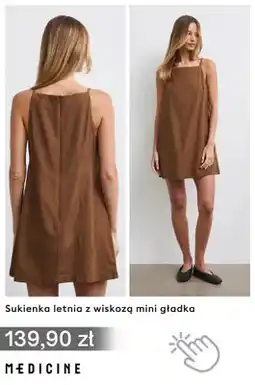 Medicine Sukienka letnia z wiskozą mini gładka Medicine oferta